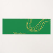 Modern Gold Green Abstrakt Yogamatte (Vorderseite (Horizontal))