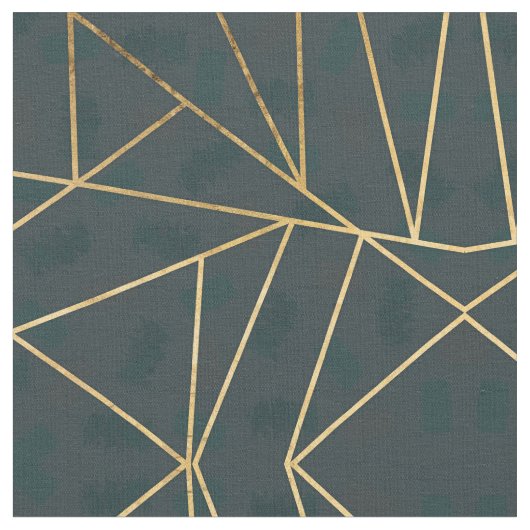 Modern Gold Green Brushstroke Geometric Stoff (Nahaufnahme)