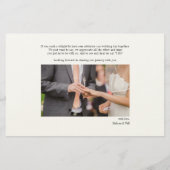 Modern Gold Hand Lettered Wedding Dankeschön Card Briefpapier (Rückseite)