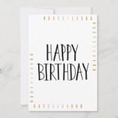 Modern Gold Happy Birthday Card (Vorderseite)