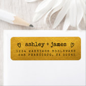 Modern Gold Heart Couple Return Address (Insitu)