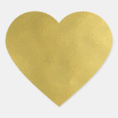 Modern Gold Heart Herz-Aufkleber (Vorderseite)