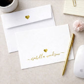 Modern Gold Heart Script Name  Schreibtischunterlage