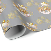 Modern Gold Holiday Gift Wrap Geschenkpapier (Rolleneckpunkt)
