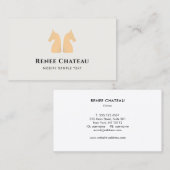 Modern Gold Horse Logo Business Card Visitenkarte (Vorne/Hinten)