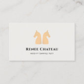Modern Gold Horse Logo Business Card Visitenkarte (Vorderseite)