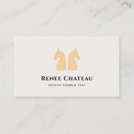 Modern Gold Horse Logo Business Card Visitenkarte