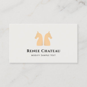 Modern Gold Horse Logo Business Card Visitenkarte