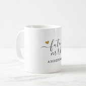 Modern Gold hört die Zukunft von Frau Bride Kaffeetasse (Vorderseite Links)
