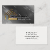 Modern-Gold-House-Logo | Real Anwesen Visitenkarte (Vorne/Hinten)