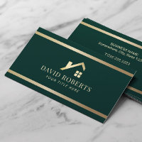 Modern Gold House Real Anwesen Realtor Dark Green