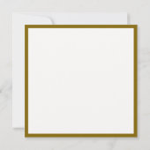 Modern Gold Hue Frame Typografy Wedding Rett Date Einladung (Rückseite)