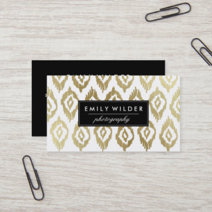 Modern Gold Ikat   Visitenkarte