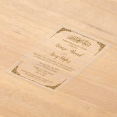 Modern Gold Islamic Wedding Acryleinladungen (Ablage )