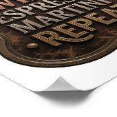 Modern Gold KAFFEE WEIN ESPRESSO MARTINI REPEAT Poster (Ecke)
