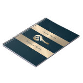 Modern Gold Key Blue Spruce Real Anwesen Notebook Notizblock (Linke Seite)