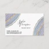 Modern Gold Lavender Geode Agate Ernennung Terminkarte (Vorderseite)