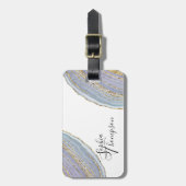 Modern Gold Lavender Geode Agate - Gepäckmarke Gepäckanhänger (Vorderseite vertikal)