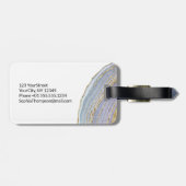 Modern Gold Lavender Geode Agate - Gepäckmarke Gepäckanhänger (Rückseite horizontal)