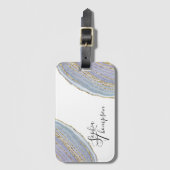 Modern Gold Lavender Geode Agate - Gepäckmarke Gepäckanhänger (Vorderseite Vertikal)