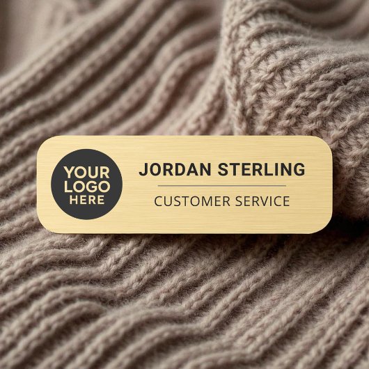 Modern Gold Logo Company Beruflich Namensschild