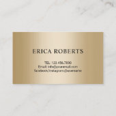 Modern Gold Long Eyelash Extensions Lash Salon Visitenkarte (Rückseite)