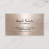 Modern Gold Lotus Blume Schwarzer Salon & WELLNESS Visitenkarte (Rückseite)