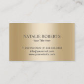 Modern Gold Lotus Logo Stilvoll mit Kupfer Salon W Visitenkarte (Rückseite)