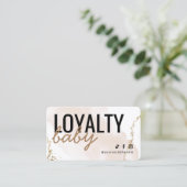 Modern Gold Loyalty Card Visitenkarte (Stehend Vorderseite)