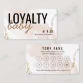 Modern Gold Loyalty Card Visitenkarte (Vorne/Hinten)