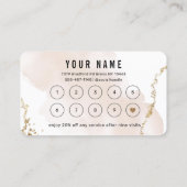 Modern Gold Loyalty Card Visitenkarte (Rückseite)