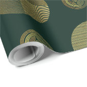 Modern Gold Luxus Art Deco Circles Geschenkpapier (Rolleneckpunkt)
