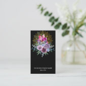 Modern Gold Mandala Crystals Psychischer Wellness- Visitenkarte (Stehend Vorderseite)