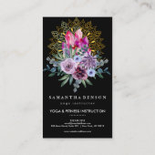 Modern Gold Mandala Crystals Psychischer Wellness- Visitenkarte (Rückseite)