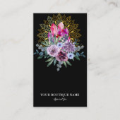 Modern Gold Mandala Crystals Psychischer Wellness- Visitenkarte (Vorderseite)