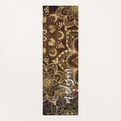 Modern Gold Mandala Pattern Custom Name Yogamatte (Vorderseite)