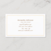 Modern Gold Mandala Yoga Instructor Business Card Visitenkarte (Rückseite)