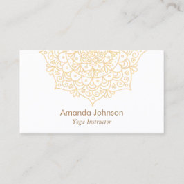 Modern Gold Mandala Yoga Instructor Business Card Visitenkarte