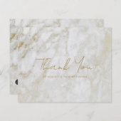 Modern Gold Marmor Budget Business Danke Karte (Vorne/Hinten)