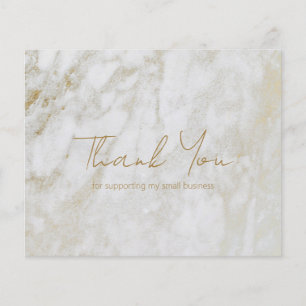 Modern Gold Marmor Budget Business Danke Karte