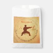 Modern Gold Martial Arts Karate Kinder 8. Geburtst Geschenktütchen (Vorderseite)