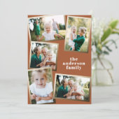 Modern gold Mehrfamilienhauskarte für Fotos (Stehend Vorderseite)