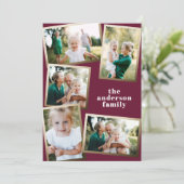 Modern gold Mehrfamilienhauskarte für Fotos (Stehend Vorderseite)