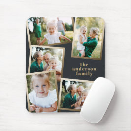 Modern gold Mehrfamilienhauskarte für Fotos Mousepad