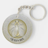 Modern Gold Metal Bee Coin Schlüsselanhänger (Rückseite)