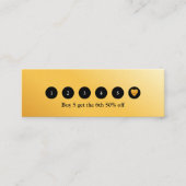 Modern Gold Metallic 6 Punch Loyalty Card Treuekarte (Vorderseite)