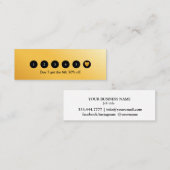 Modern Gold Metallic 6 Punch Loyalty Card Treuekarte (Vorne/Hinten)