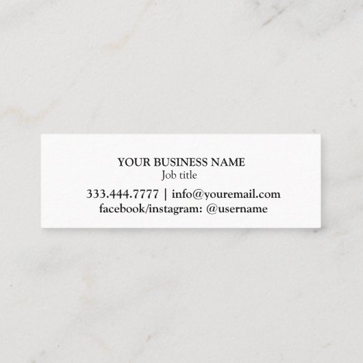 Modern Gold Metallic 6 Punch Loyalty Card Treuekarte (Rückseite)