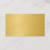 Modern Gold Metallic Consultant Luxury Monogram Visitenkarte (Rückseite)