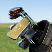 Modern Gold metallic Monogram Golf Headcover (In Situ)